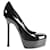 Yves Saint Laurent Zapatos de salón negros con plataforma Tribtoo Cuero  ref.421874