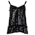 Alice + Olivia Needle & Thread – Camisole-Oberteil mit Pailletten aus schwarzem Polyester  ref.422259
