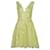 Zuhair Murad Lace Cocktail Dress with Belt in Yellow Dress Silk  ref.422265