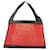 Chanel Schwarze x rote Trapez-Tasche aus Netzstoff mit Beutel Leder  ref.422310