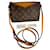 Louis Vuitton Pallas Clutch BB Brown Mustard Leather Cloth  ref.422549