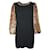 Dolce & Gabbana Black Dress with Leopard Sleeves Viscose Cellulose fibre  ref.422884