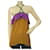 Dsquared2 D2 100%seta viola senape marrone e verde acqua canotta top camicetta taglia 44 Multicolore  ref.423231