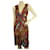 Love Moschino Moschino Love Multicolor Knee Length Sleeveless Draped Viscose Dress Sz 42 Multiple colors  ref.423247