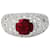 inconnue Diamond paving bangle ring, ruby 1,78 carat. White gold  ref.423921