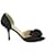 Prada Womens 38 Black Satin Dorsay Bow Open Toe Heels  ref.424411