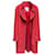 Chanel 11Manteau en tweed SALZBURG à bordure chaîne K$ Rouge  ref.426016