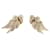NEW VAN CLEEF & ARPELS COUPLE OF BIRDS GOLD DIAMONDS EARRINGS Golden Yellow gold  ref.426551