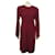 NEW CHANEL P DRESS59747 T40 M IN BURGUNDY NEW BURGUNDY WOOL DRESS Dark red  ref.426630