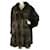Autre Marque Manteau de veste de fourrure de style marron en fourrure de lapin véritable Crin  ref.426870