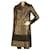 GUCCI Giacca di passerella in misto cotone e seta grigio bronzo e nero Cappotto antipioggia Trench tg 38  ref.426874