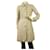 Céline Celine, impermeabile in cotone beige da donna, impermeabile, trench con cintura, cappotto FR 36 Poliuretano  ref.426883
