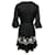 Vestido bordado Kate Spade en rayón negro Rayo Fibra de celulosa  ref.427329