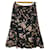 [Used] BURBERRY LONDON / Skirt / 40 / Cotton / BLK / Floral pattern Black  ref.427855