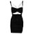 Dolce & Gabbana Mini-robe froncée à découpes en viscose noire Fibre de cellulose  ref.428027