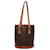 Louis Vuitton Brown Monogram Petit Bucket Leather Cloth  ref.428202