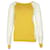 Pull Moschino pas cher et chic en tricot avec manches en dentelle en rayonne jaune Fibre de cellulose  ref.428411