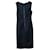 Vestido Bainha Dolce & Gabbana em Cetim Azul Marinho Acetato Fibra de celulose  ref.428484