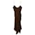 Nicholas Kirkwood Nicholas Midi Dress in Leopard Print Silk Chiffon Brown  ref.428487