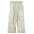 Stella Mc Cartney Calça Stella McCartney com perna larga em couro creme Branco Cru  ref.428491
