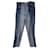 Autre Marque E.l.V. Contrast Straight Leg Jeans in Blue Denim Cotton  ref.428494