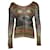 Missoni V Neck Metallic Sweater in Brown Rayon Cellulose fibre  ref.428512