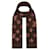 Louis Vuitton Logomania Shine brown gold scarf Golden Dark brown Silk Wool  ref.427963