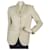 Taille de la veste classique à trois boutons en cuir suédé beige Miu Miu 42 Suede  ref.428365