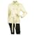 Patrizia Pepe Off White Ecru Veste en cuir doublée avec ceinture taille It 46 Blanc  ref.428380