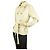 Patrizia Pepe Off White Ecru Giacca in pelle petto foderata con cintura taglia It 46 Bianco - vista 4