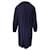 Vestido recto de manga larga en azul marino en poliamida de Calvin Klein Nylon  ref.429302