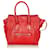Céline Sac à main en cuir rouge Celine Micro Luggage Veau façon poulain  ref.429332