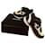 Zapatillas Chanel Negro Blanco Amarillo Licra  ref.429415