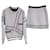 Ensemble jupe-pull en tricot à motif d'avion Chanel Viscose Multicolore  ref.429897