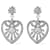 Oscar De La Renta orecchini a cuore in argento decorato con perle bianche finte Metallo  ref.430435