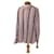 Hermès Camicia a righe HERMES Rosa Grigio Aut ar5157 Seta  ref.430638