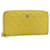 CHANEL Matelasse Zip Around Wallet Lamb Skin Yellow CC Auth 26319 Amarelo  ref.430648