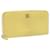CHANEL Long Wallet Leather Yellow CC Auth ds063  ref.432100