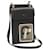 Saffiano PRADA Sac à bandoulière en cuir avec pochette pour smartphone Safiano Noir Auth ar5104  ref.432526