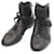 LOUIS VUITTON Leather Boots Black LV Auth 25458  ref.432548