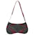 PRADA Shoulder Bag Leather Black Wine Red Auth ds055  ref.432610
