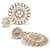 Pendientes de botón CHANEL XL con perlas y strass Dorado Metal  ref.433267