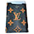 Louis Vuitton Titolare della carta Nero Arancione Tela  ref.433446