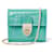 Aspinal Of London Small Mayfair Purse with Chain Turquoise Leather  ref.433461