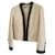Cambon Chanel Terno de saia Preto Branco Bege Lã  ref.434949