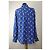 Autre Marque Camicia Sissy-Boy Blu con Stampa di Lucertole in Viscosa - vista 4