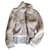 The first line of Roberto Cavalli demi jacket leather/rabbit White  ref.435441