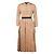 Alexander Terekhov Kleid mit 3/4 Ärmel Braun