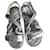 Chanel DAD sandales en cordes Cuir Argenté  ref.437447