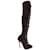Christian Louboutin Women's 39 Maroon Suede Over The Knee Boots  ref.439323